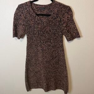 Theory Idalena Multicolored Wool and Cashmere Knit Sweater Dress Size M